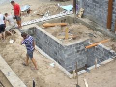 The construction of the Foundation with an inspection pit