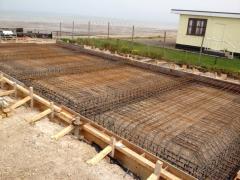 Raft foundation ready for pouring