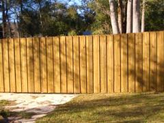 Solid wooden fence