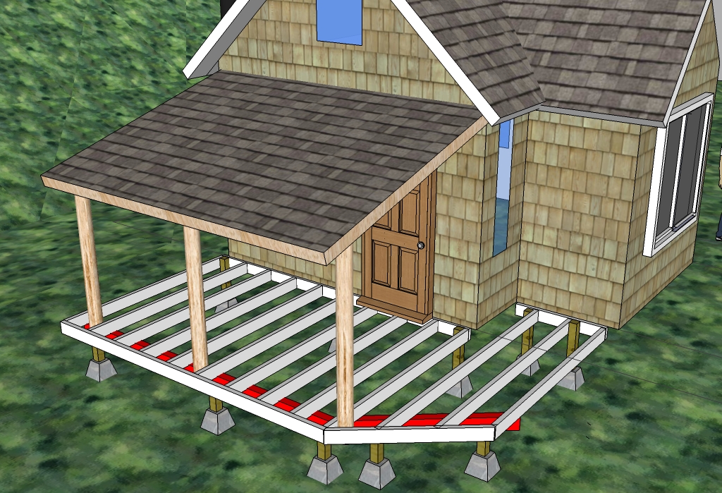 How to build a front porch with roof - kobo building