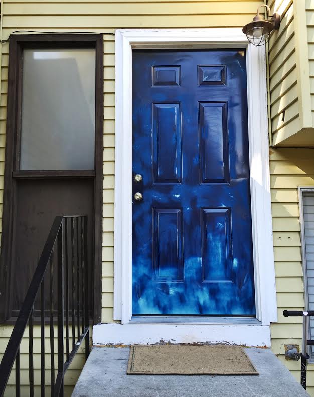 silver blue paint for front door