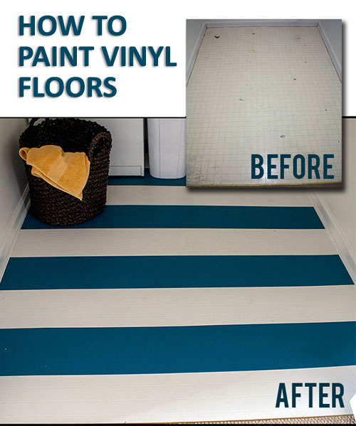 How To Paint Vinyl Floors By Hand, Painting Vinyl Tile Floors Before And After