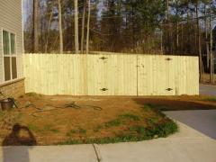 a fence on a slope