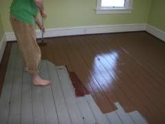 Paint the floor with special paint