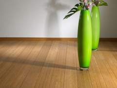 Floor made of natural bamboo