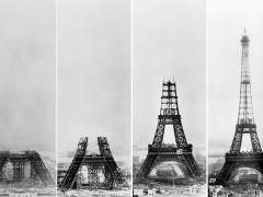 Stages of construction of the Eiffel tower