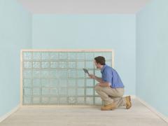 How to build glass block wall
