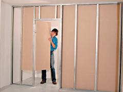 How to build a partition wall with a door