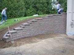 The construction of retaining walls