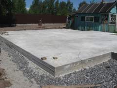 Concrete slab foundation