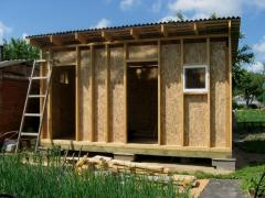 A shed with a pent roof