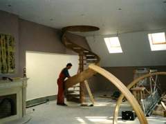 How to build a wooden spiral staircase