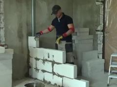 Build a wall of brick blocks