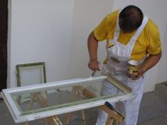 How to paint wooden window frames