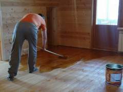 Treatment of wooden floors from rotting