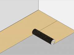 How to lay a pad under the laminate on the concrete floor