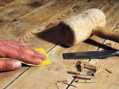 Selective restore hardwood floor