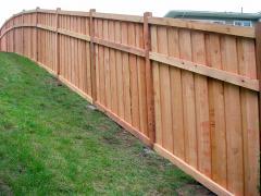 The construction of the fence of edged Board