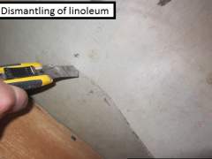 Dismantling of linoleum