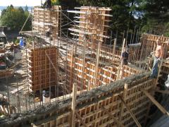 The design of the formwork wall